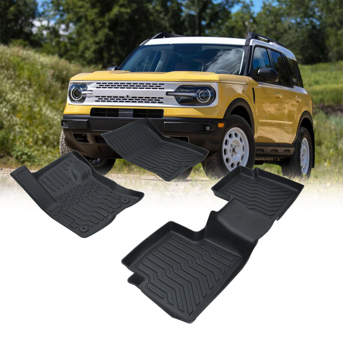 TPE Rubber Car Floor Mats For 2021 2022 Ford Bronco Sport 2022 2023 Maverick