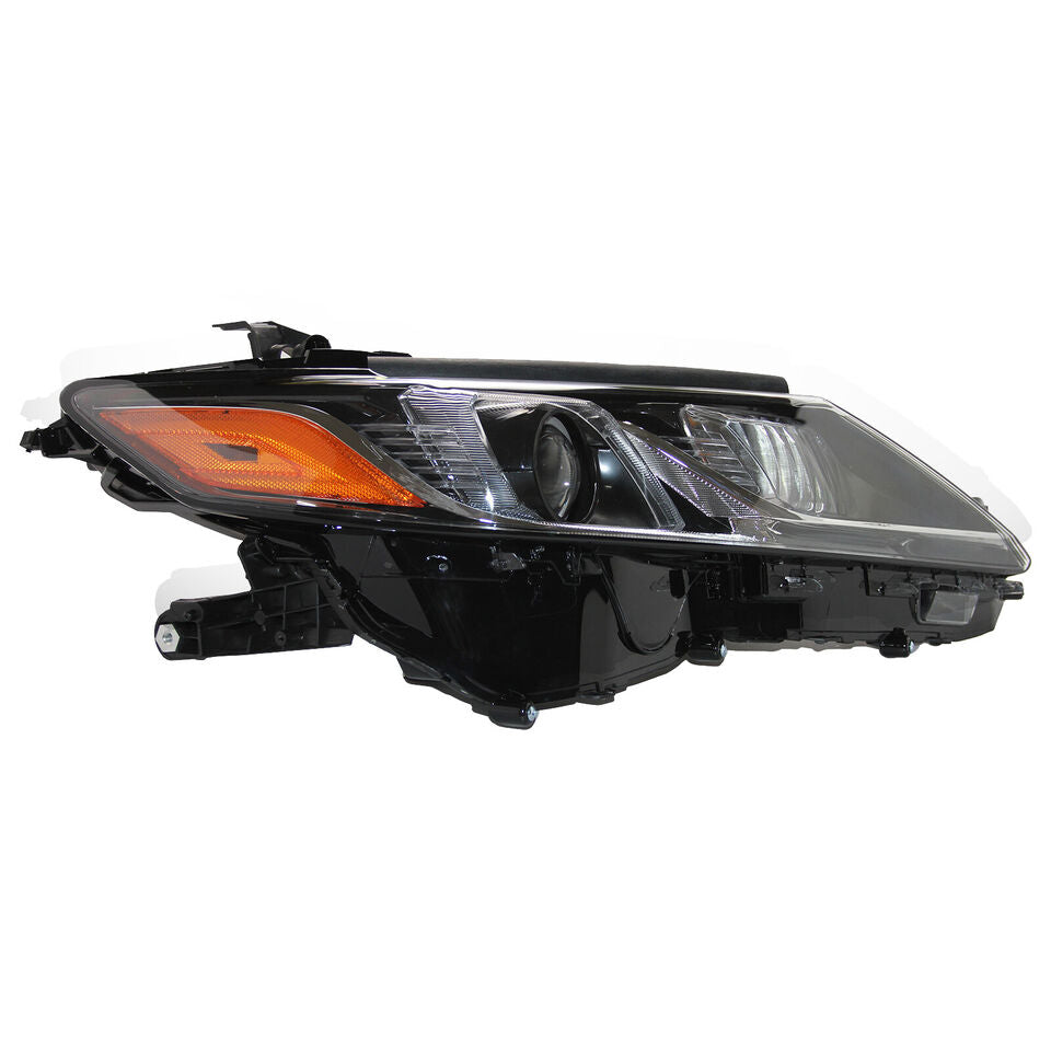 1 Right Headlight Assembly for 2018-2020 Camry Black Housing