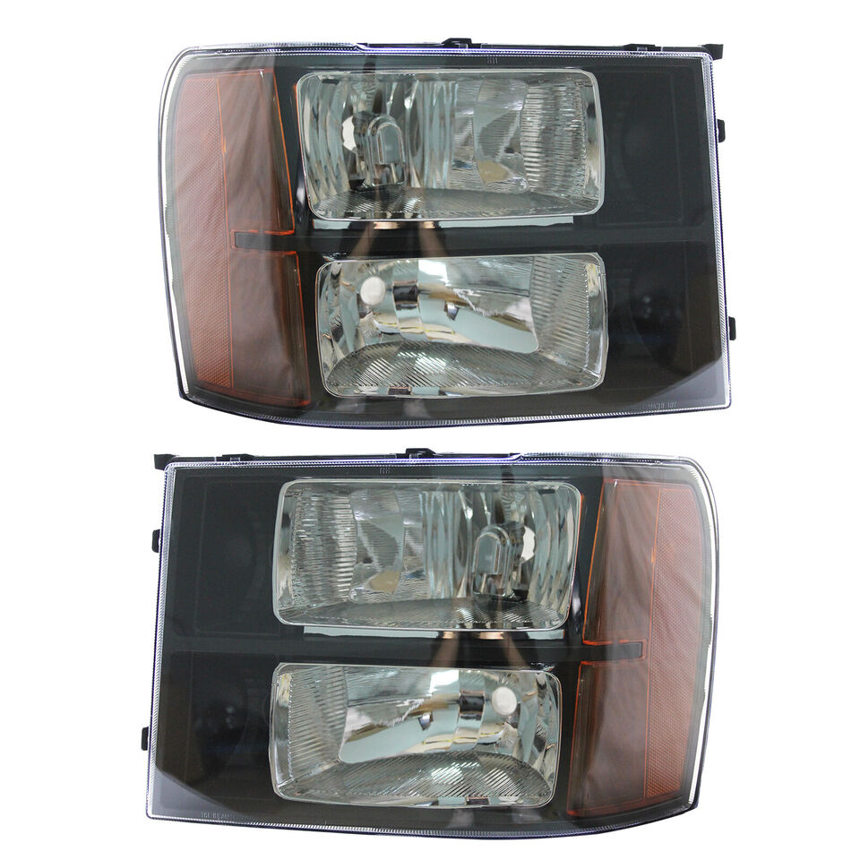 Headlight for 07-14 GMC Sierra 1500 2500HD 3500HD Clear Lens 1 Pair Headlamps