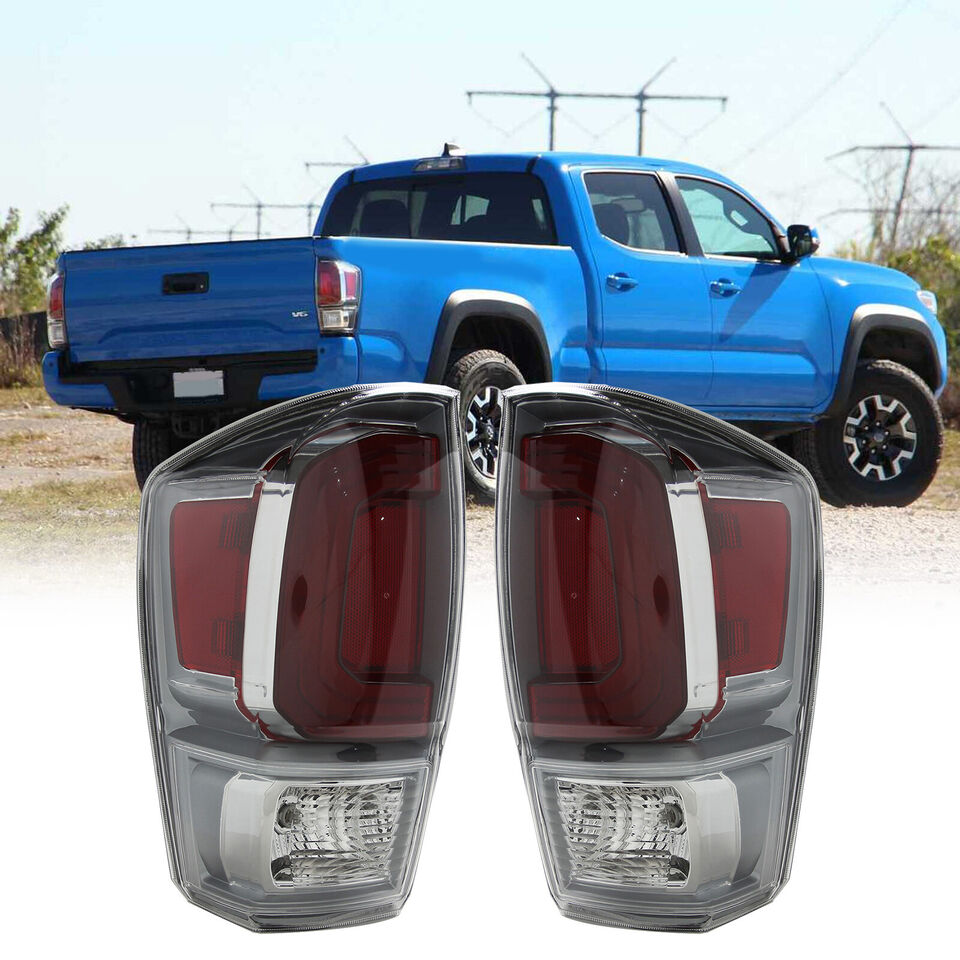 1 Pair Tail Lights for 16-22 Tacoma Tail Light with Backup Brake Clearance Bulbs