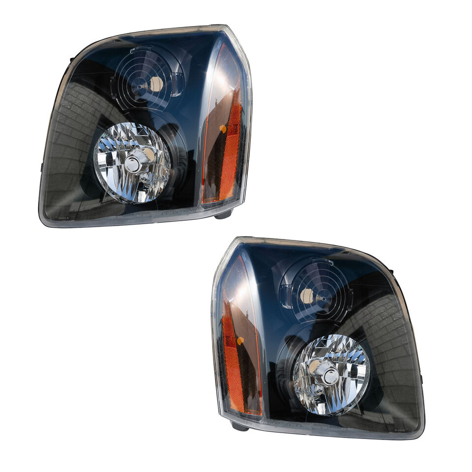 For 2007-2014 GMC Yukon XL 1500 XL 2500 Headlight 1 Pair Headlamps Clear Lens