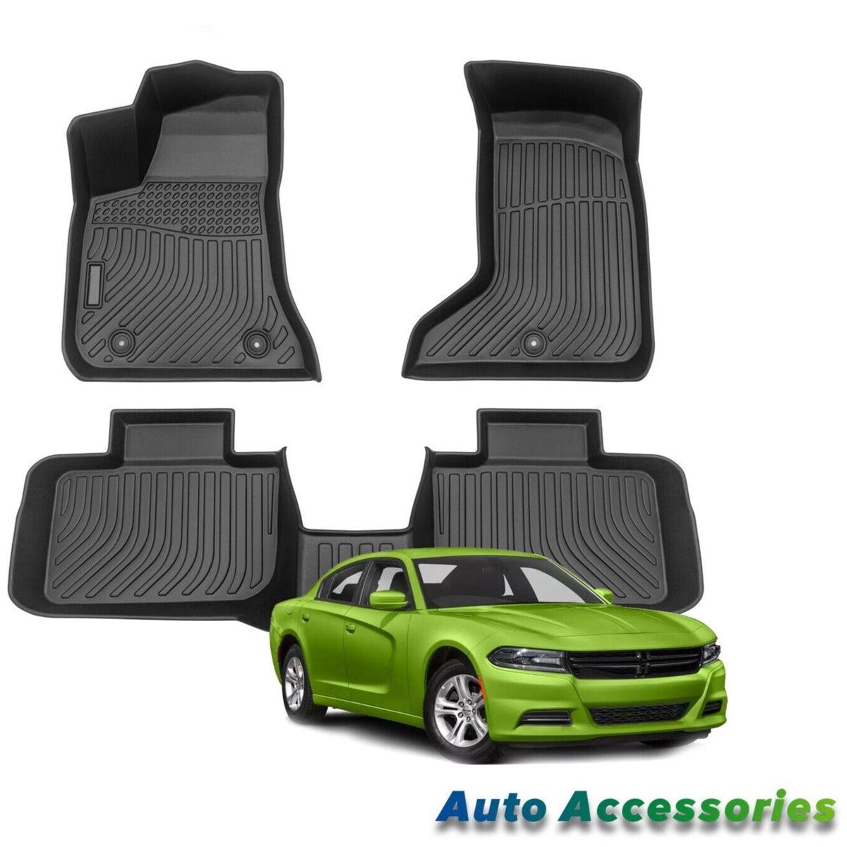 Car Floor Mats for 11-23 Chrysler 300-AWD & 11-22 Dodge Charger TPE Rubber