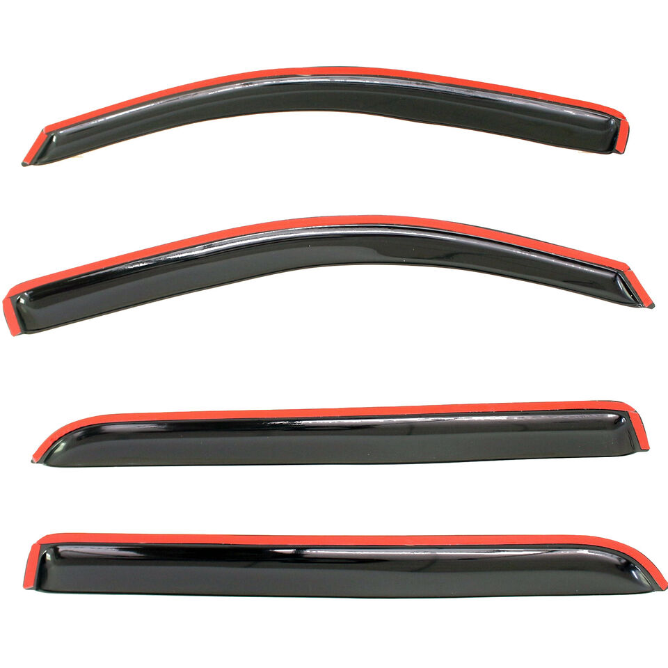 For 14-18 Silverado Sierra Crew Cab Out Channel Sun Rain Vent Window Visors 4pcs