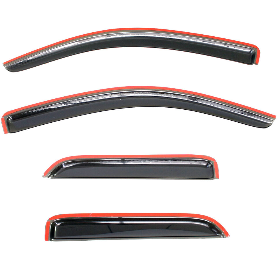 For 14-18 Silverado Sierra Double Cab Out Channel Sun Rain Window Visors 4pcs