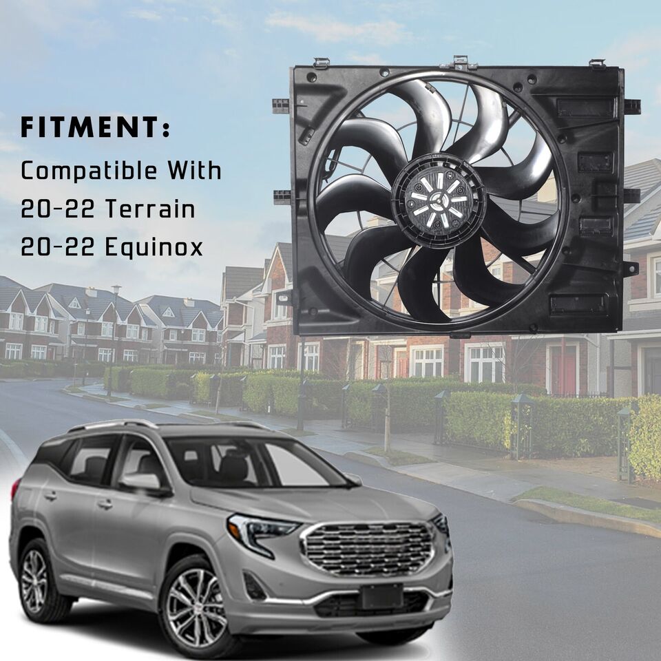 Radiator Cooling Fan Assembly for 2020-2022 Chevrolet Equinox GMC Terrain 1.5L